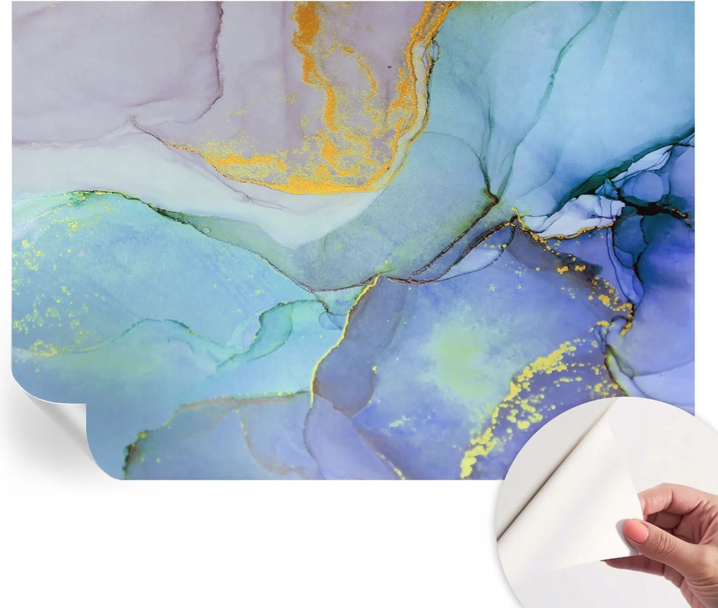 Öntapadós tapéta 3D fali ragasztóval Akvarell formák 208x146 cm