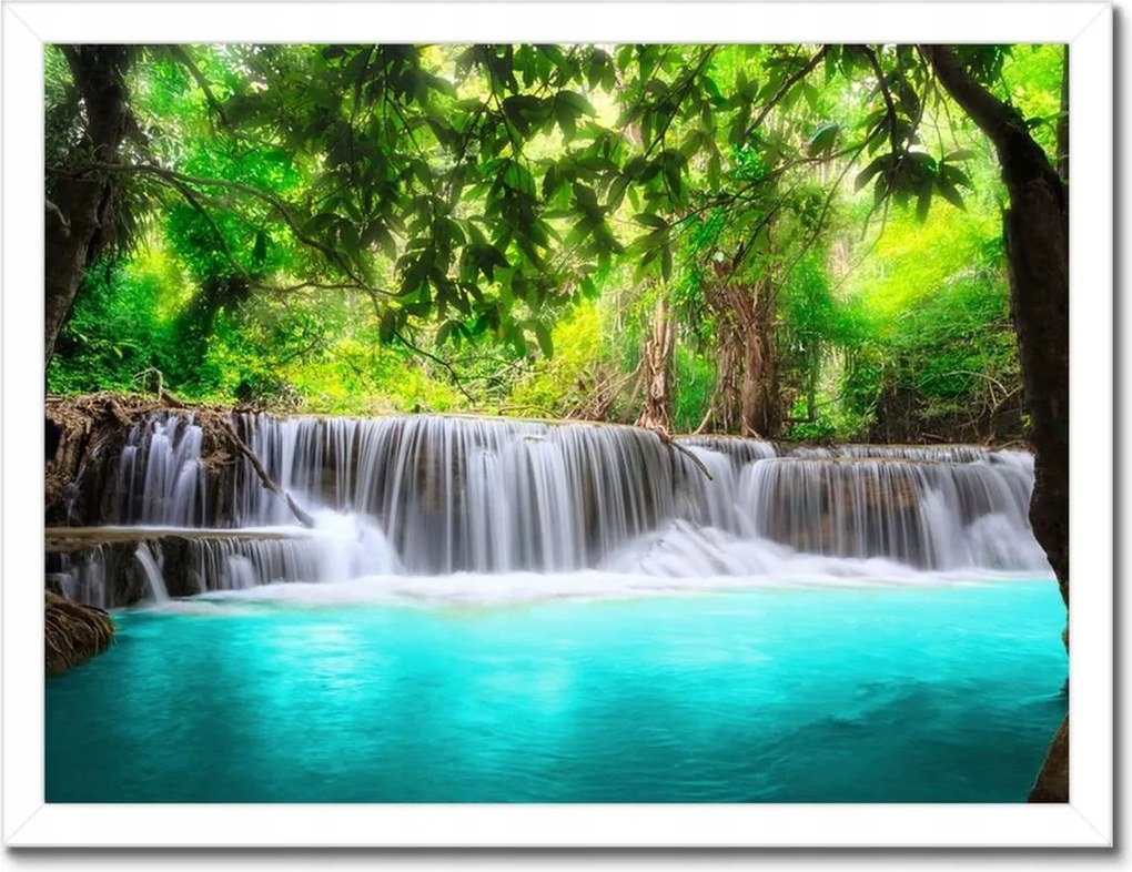 Poszterek keretben 40x30 Vízesés Ázsiában