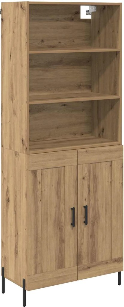 vidaXL Magasfiú Artisan tölgy 69,5 x 32,5 x 180 cm Faanyag