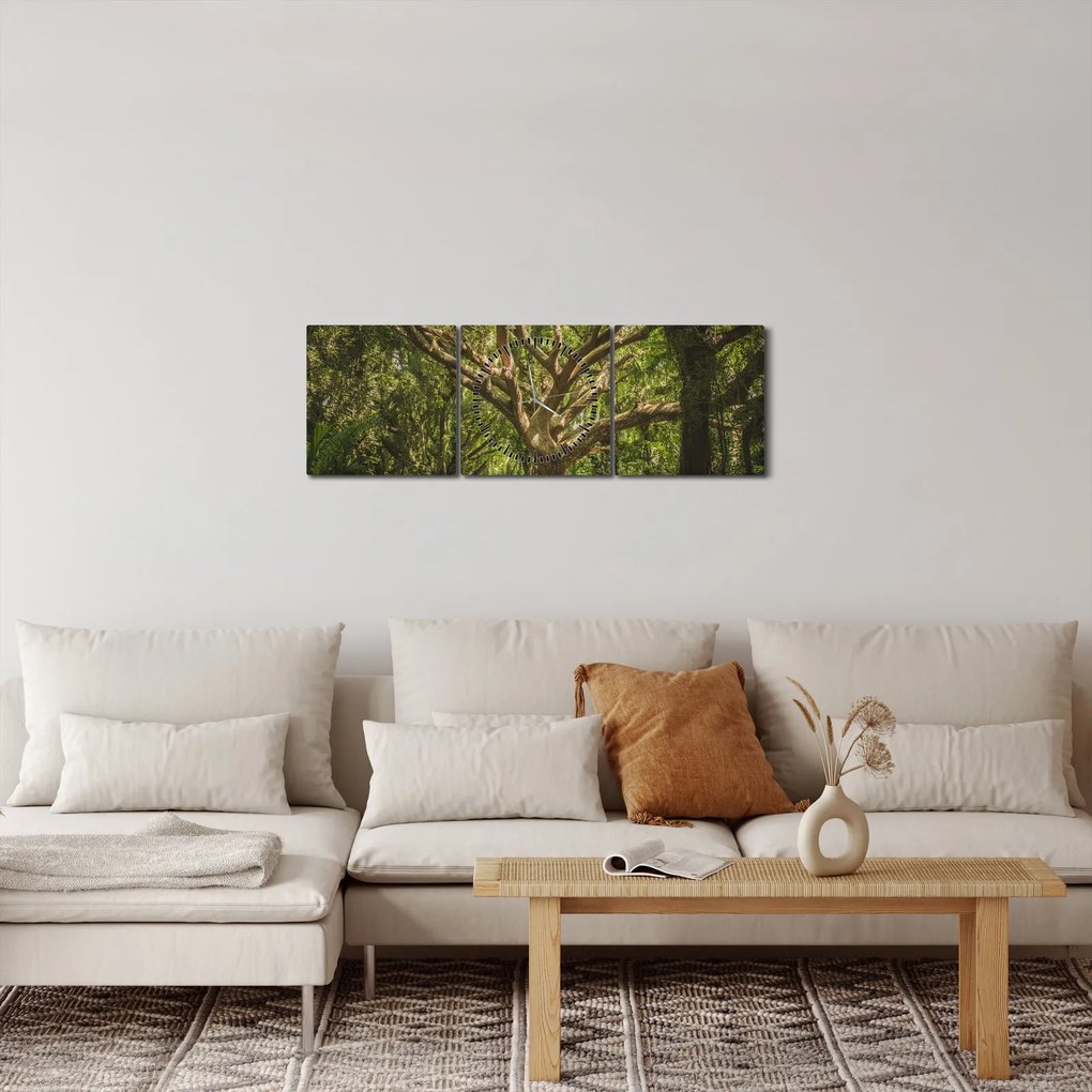 Fa képe (órával) (90x30 cm)