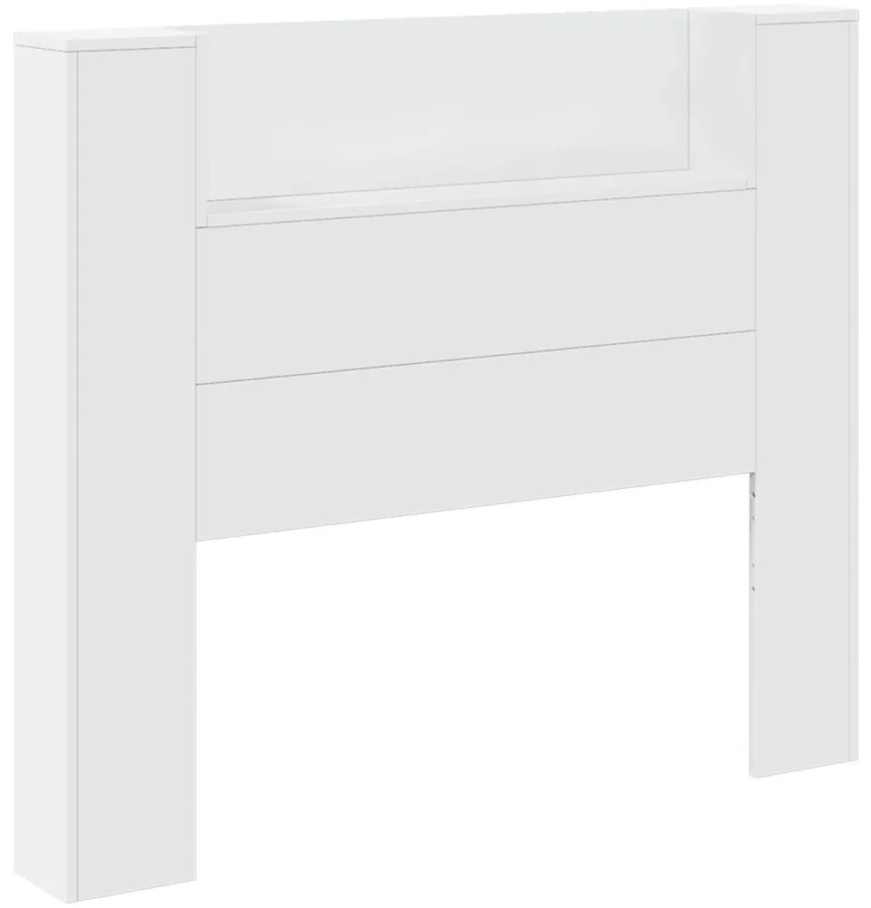 Fejtámla LED -es lámpákkal Fehér 120 x 16,5 x 103,5 cm Faanyag