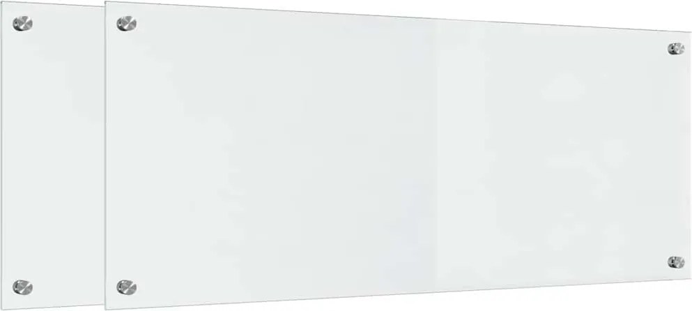 vidaXL Konyhai splashback 2 pcs Átlátszó 100 x 40 cm edzett üveg