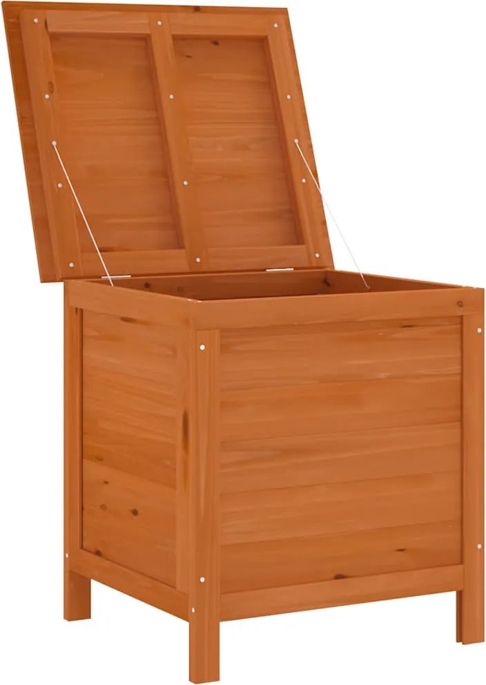 vidaXL barna tömör fenyőfa kerti tárolóláda 50x49x56,5 cm