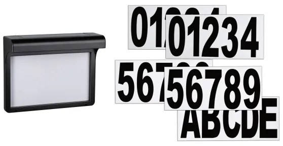 Paulmann 95388 - LED/0,05W IP44 Napelemes házszám érzékelővel DAYTON 4,8V