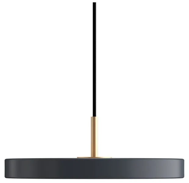 Antracitszürke LED függőlámpa fém búrával ø 31 cm Asteria Mini – UMAGE