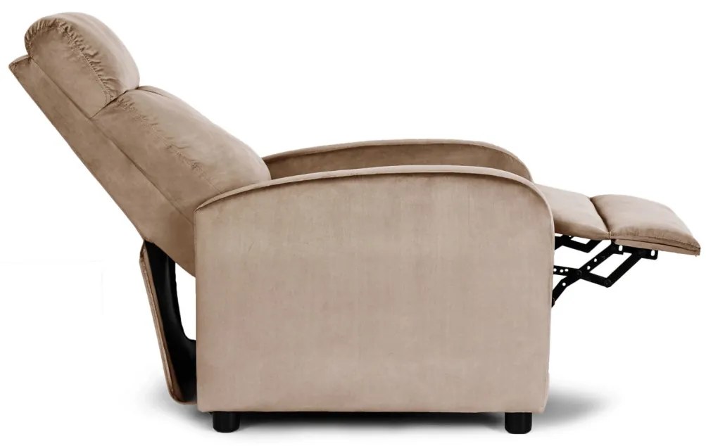 TV és Relaxfotel Bézs Bársony Kárpittal. DANNY