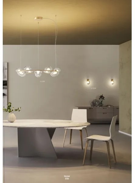 Redo 01-3241 - SINCLAIR LED fali lámpa 6,5W 230V CRI 93 IP21 arany