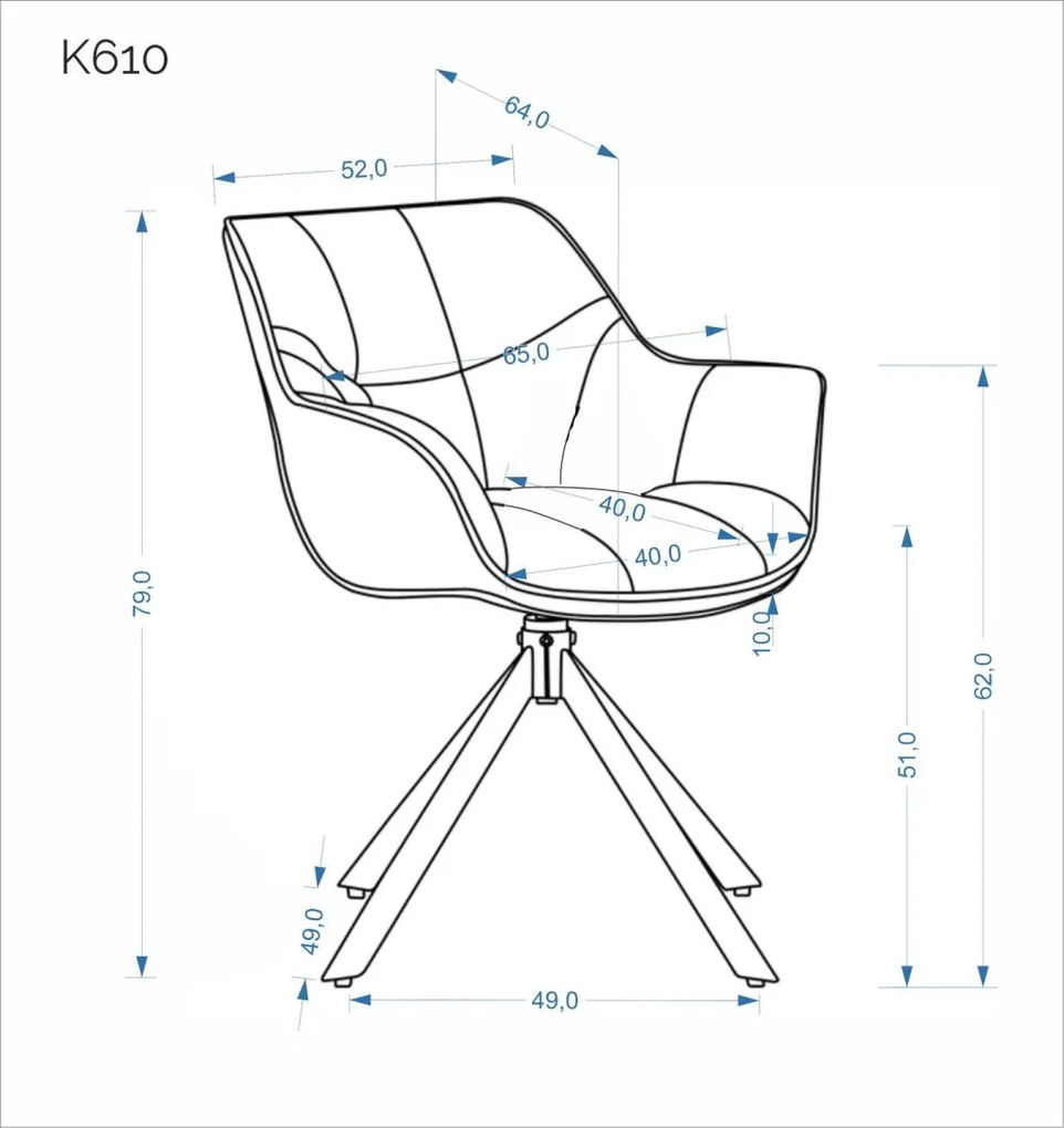 K-610 360 fokban forgatható étkezőszék bézs