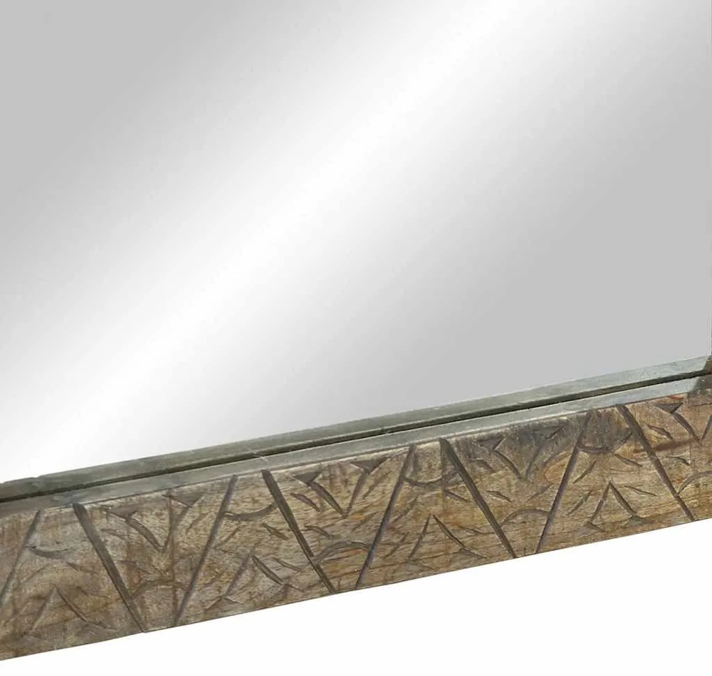 Fürdőszoba tükör 50x2,5x70 cm tömörfa mangó szürke