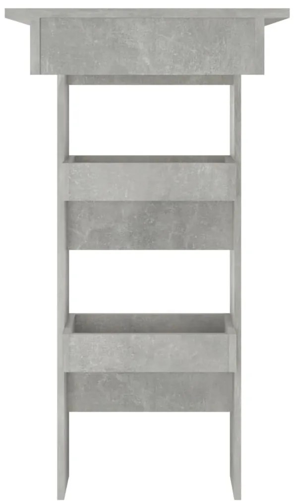 Betonszürke fatermék fali bárasztal 102 x 45 x 103,5 cm