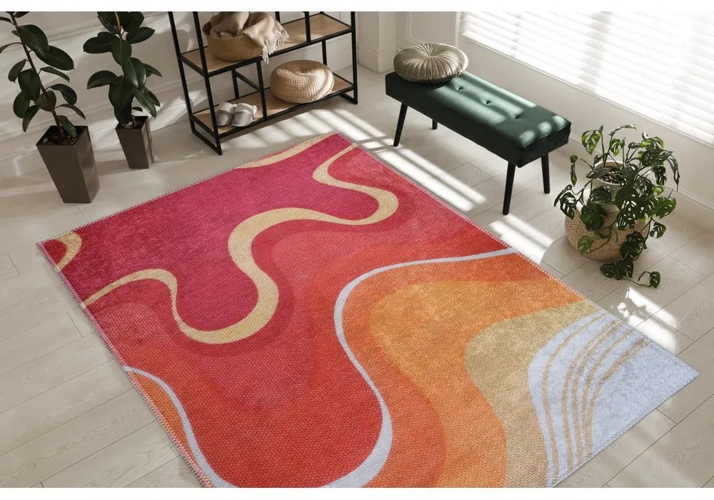Piros-narancssárga mosható szőnyeg 160x230 cm Colors of Joy – Vitaus
