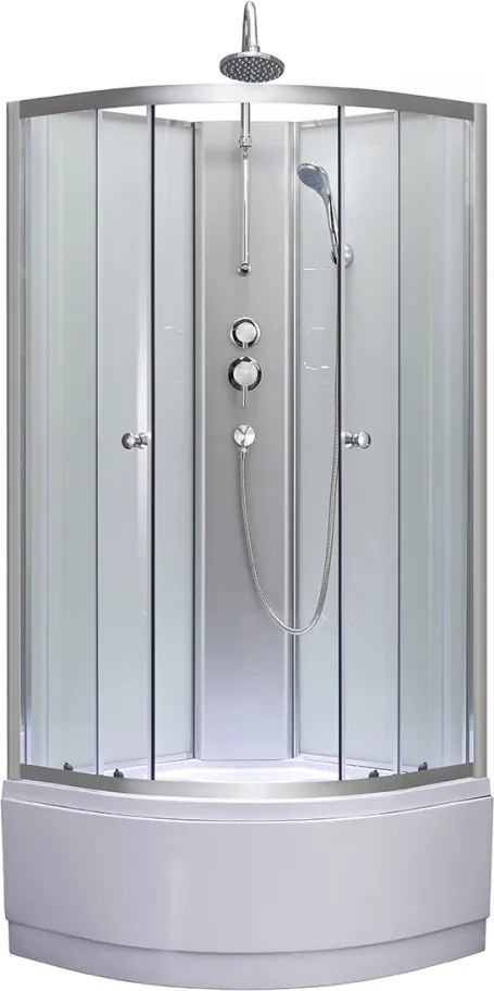 Karolino 80 white mélytálcás zuhanykabin