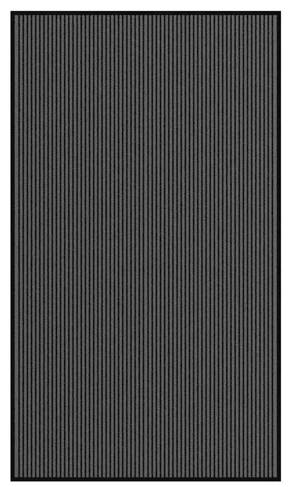 lábtörlő csíkos fekete és szürke 115x200 cm