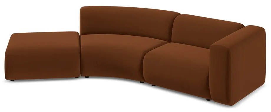 Narancssárga-barna bársony heverő (bal oldali) Ekahi – Makamii