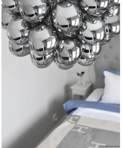 ByRydens 4200440-4505 - Csillár zsinóron GROSS 8xG9/4W/230V füstös/fekete