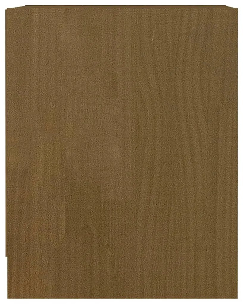 Mézbarna tömör fenyőfa éjjeliszekrény 35,5 x 33,5 x 41,5 cm