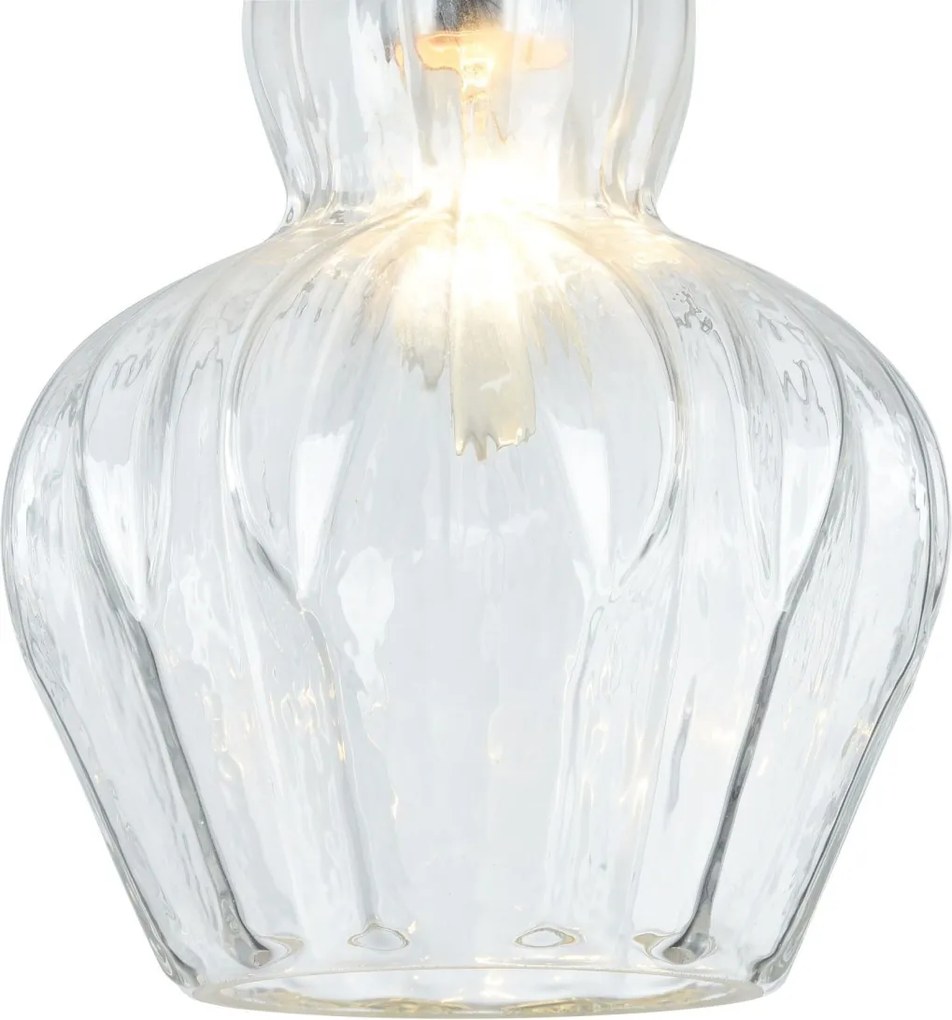 MAYTONI MOD238-PL-01-TR EUSTOMA Modern Függesztett Lámpa Nikkel, Átlátszó E14 IP20