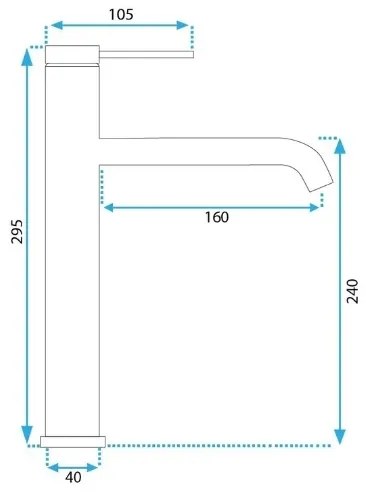 REA-B5325 - CLIF mosdócsaptelep, 29,5 cm, matt fekete