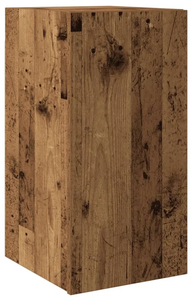 antik fa színű szerelt fa TV-szekrény 30,5 x 30 x 60 cm