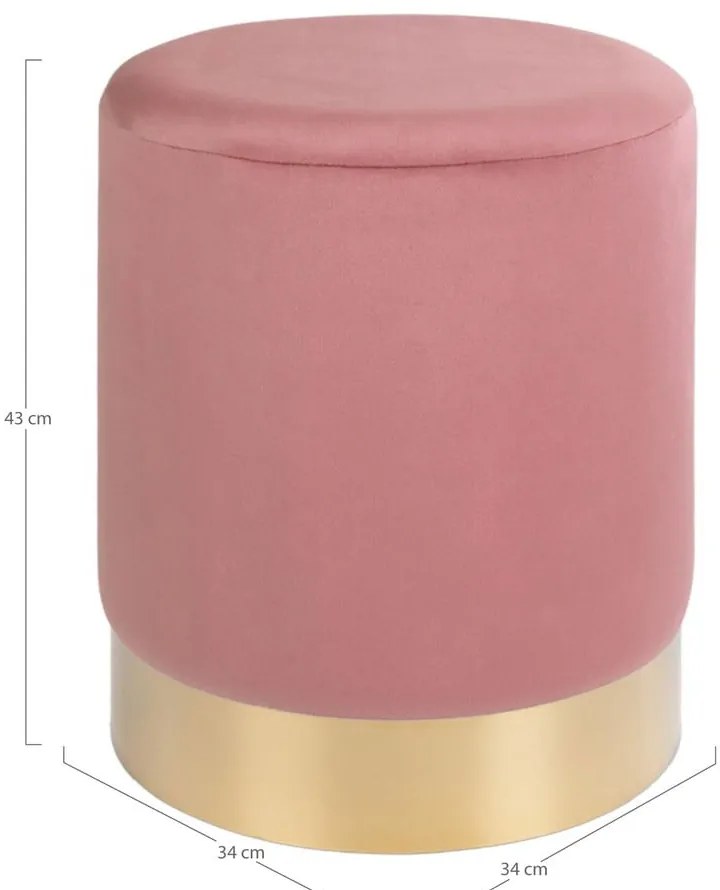 Gamby rózsaszín puff, ø 34 cm - House Nordic