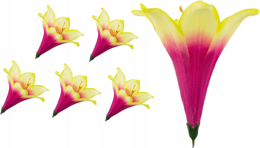 6X Liliom Tubus Művirág Termék fej nagy 16cm Liliom Virág