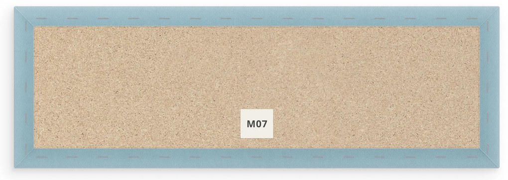 Bársony kárpitozott panel - Téglalap - 100x20 cm Szín: Világoskék