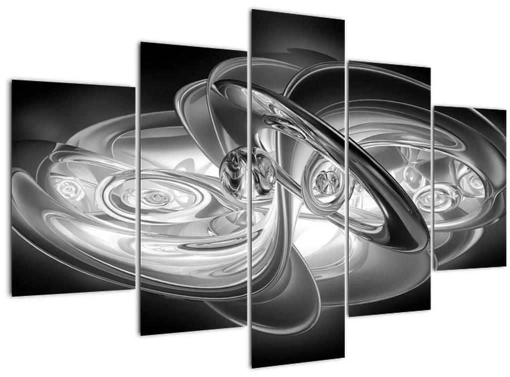 Modern szürke absztrakció képe (150x105 cm)