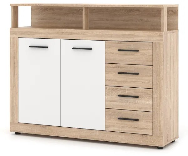 LUNA MIDI A KOMODA 2D4S SONOMA/WHITE