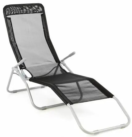 GARTHEN Kerti nyugágy 160 cm fekete