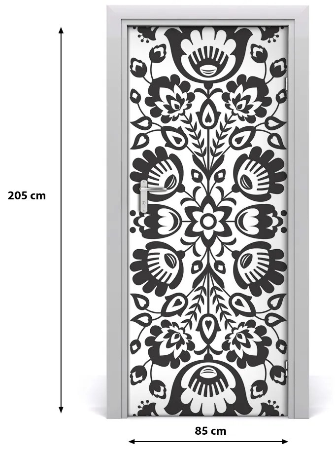 Poszter tapéta ajtóra népi motívum 85x205 cm