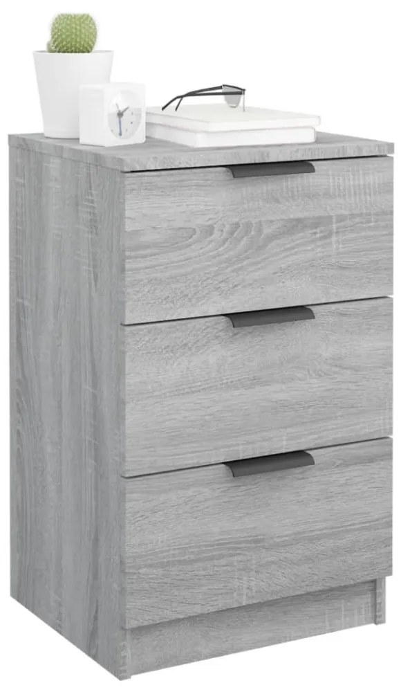 2 db szürke sonoma színű éjjeliszekrény 40 x 36 x 65 cm