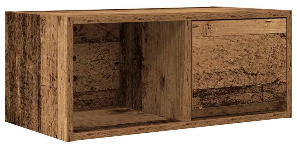 antik fa színű szerelt fa TV-szekrény 60x31x25,5 cm