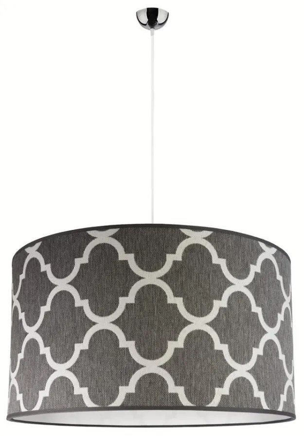 Duolla - Csillár zsinóron MAROKO 1xE27/40W/230V átm. 45 cm szürke/fehér