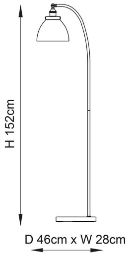 Endon 77862 - Állólámpa HANSEN 1xE27/40W/230V réz