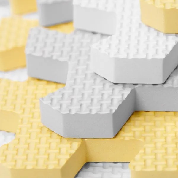 KINDERKRAFT LUNO 30 db szürke/sárga hab puzzle játék