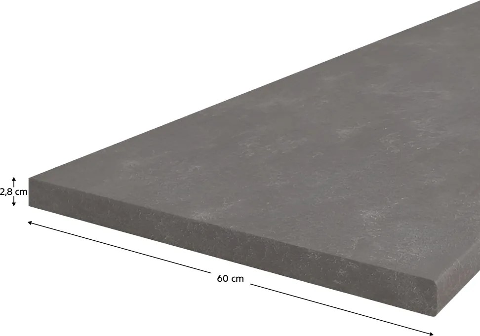 Munkalap, 2,8 cm vastag, Metalic brown szürke