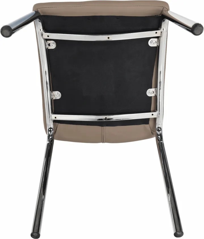 Étkezőszék, bézs/króm, GERDA NEW