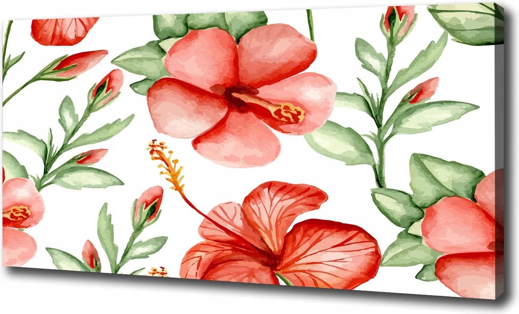 Vászonkép Trópusi virágok 120x60 cm