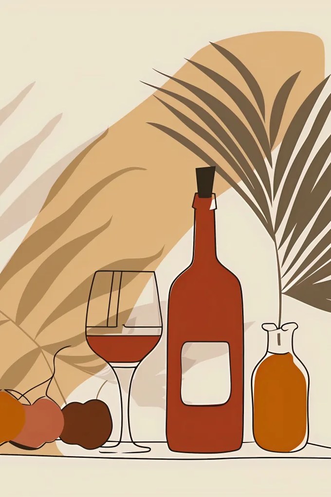 Poszter 20x30cm Bor a pálmafák mellett