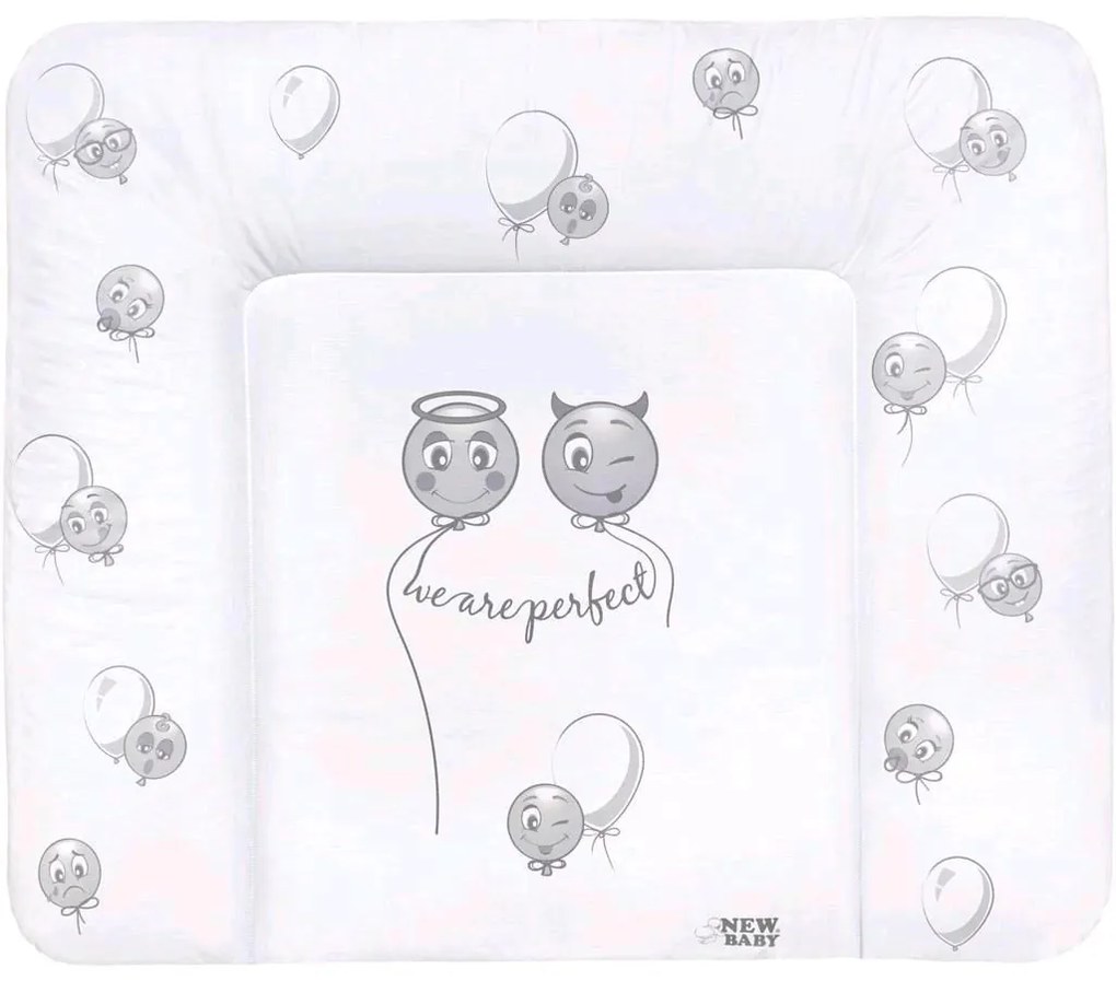 Pelenkázó lap puha New Baby Emotions fehér 85x70 cm