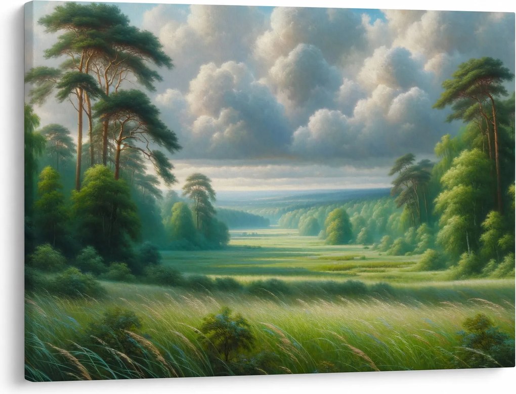 Kép - Zöld táj (70x50 cm)