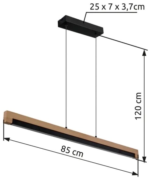 Globo 67849H - LED Csillár zsinóron STARLA LED/24W/230V