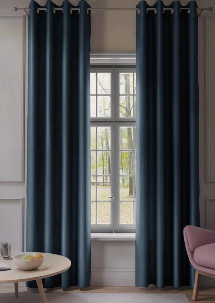 2x OXFORD sötétkék függöny 140x250 cm