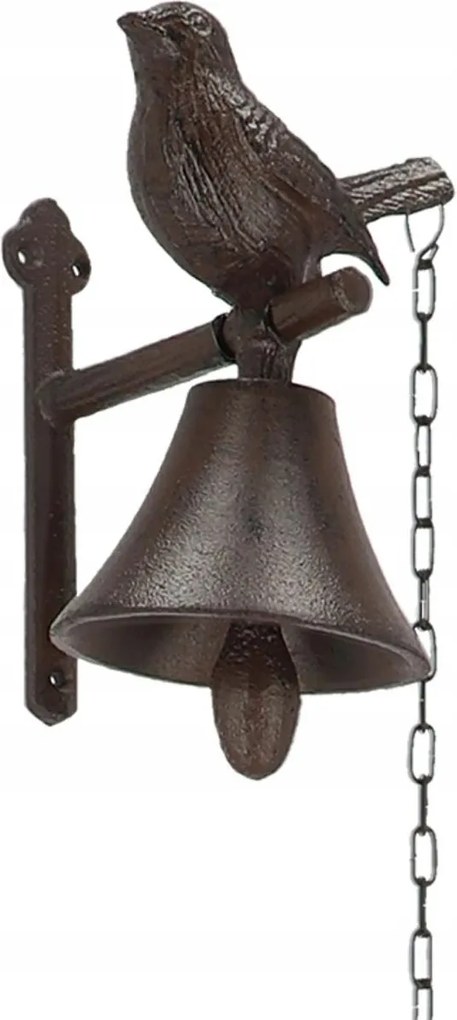 Öntöttvas Ajtócsengő Madár lánccal Öntöttvas harang Madárral Erős