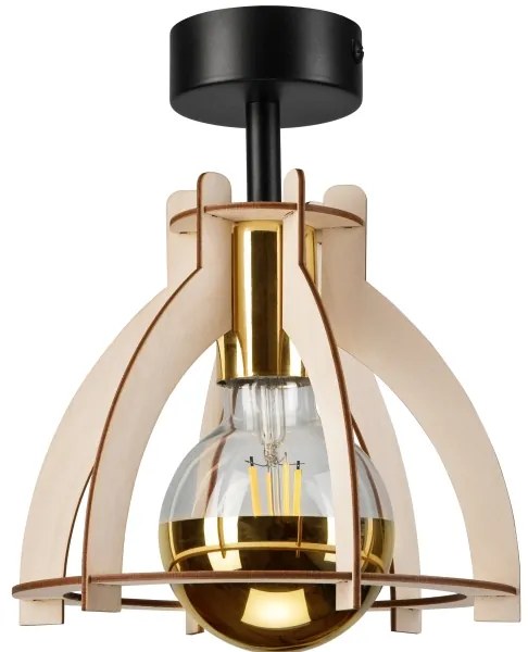 Felületre szerelhető csillár LANDO 1xE27/15W/230V bükkfa