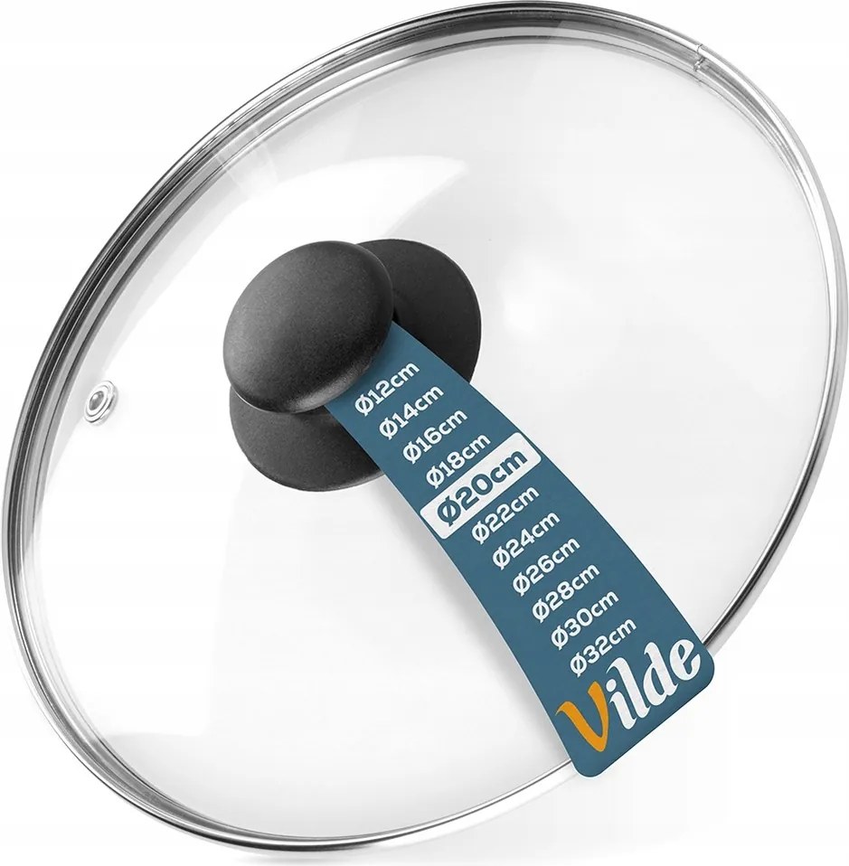 Konyhai Üvegfedő Serpenyő Edényekhez Szellőző 20 CM