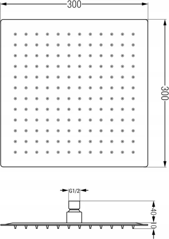 Mexen Cube DR02 rejtett zuhanykészlet 30 cm-es esőztetővel, króm - 77502DR0230-00