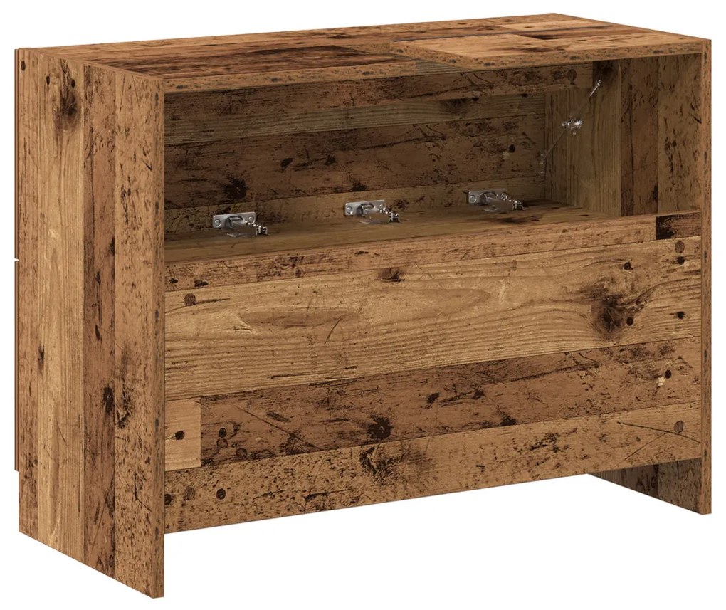 mosdószekrény régi fa 78x37x59 cm újrahasznosított fa