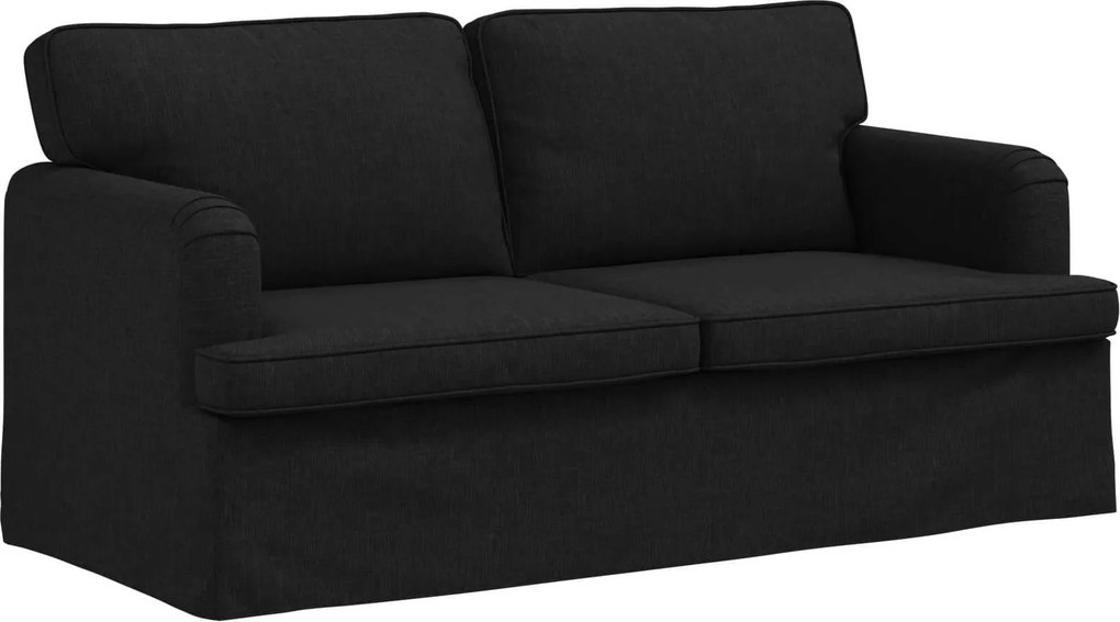 vidaXL Kanapé Fekete 142 x 80 x 85 cm szövet
