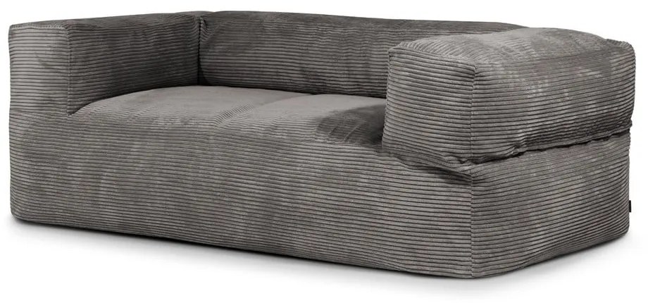 Sötétszürke kordbársony babzsákfotel Sofa MooG – SLOWDOWN